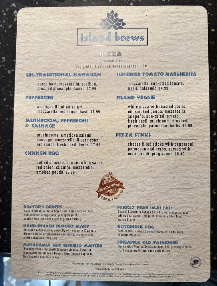 Island Brews Menu image 1